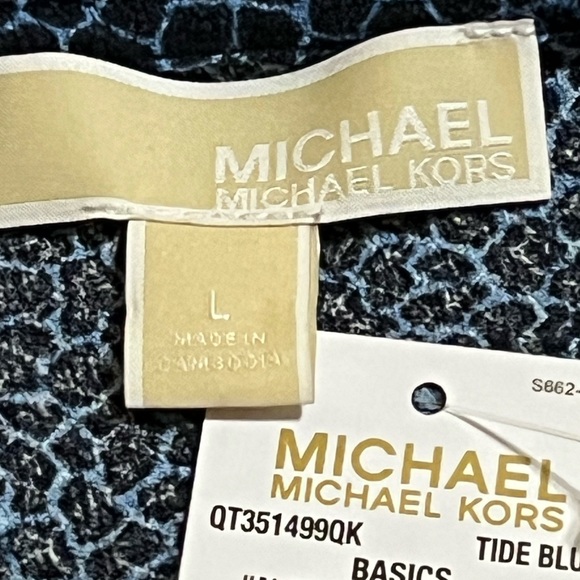 G - Michael Kors Blue Printed Top - Picture 4 of 5